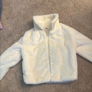 White Faux Fur Jacket
